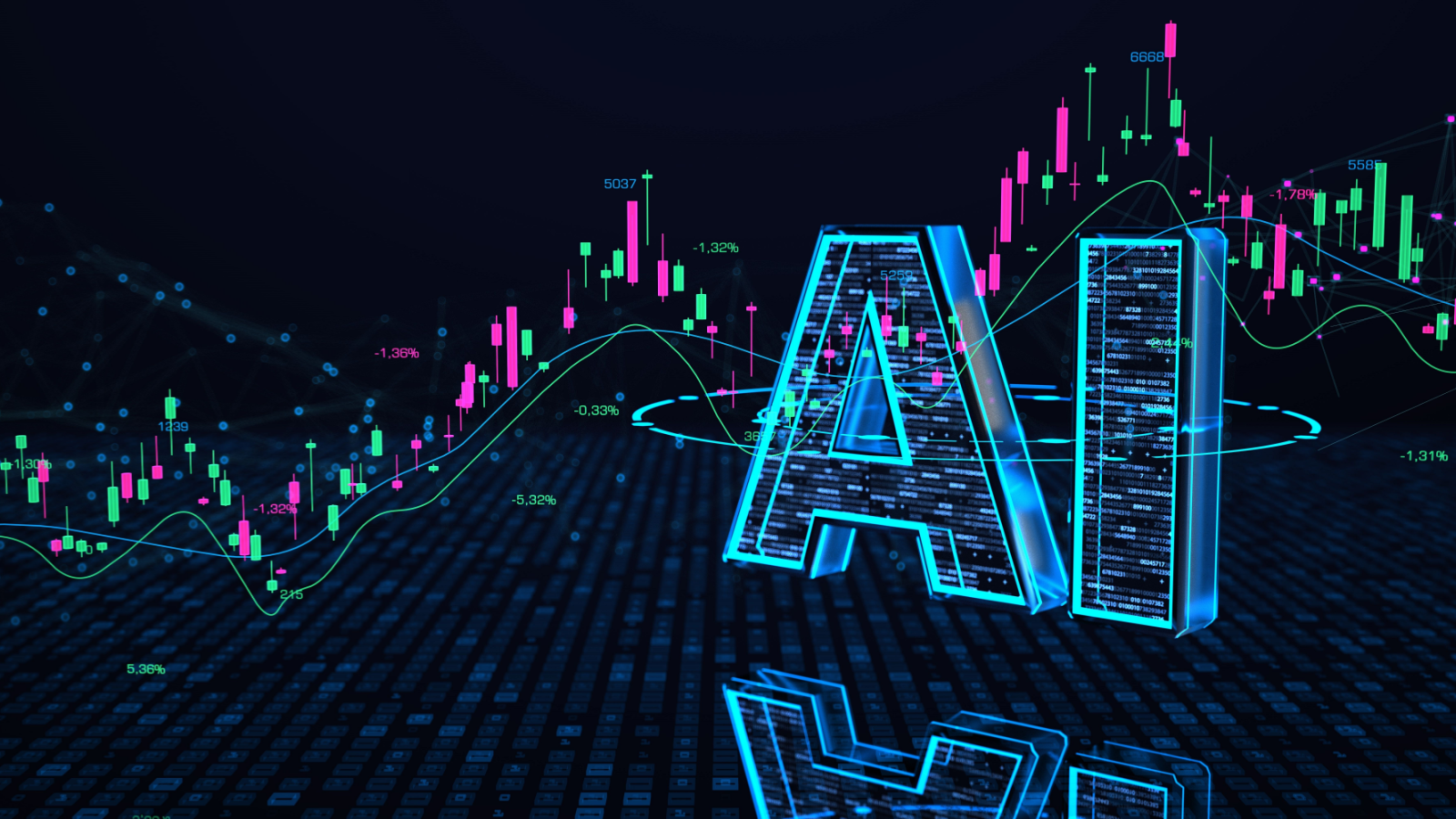 AI stock analysis illustration